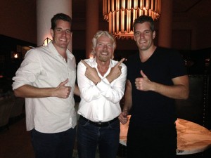 The Winklevii and Sir Richard Branson, from their blog post announcing their ticket purchase.
