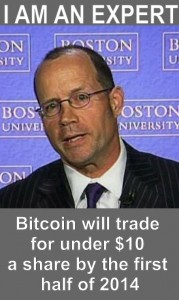 A sarcastic image of noted bitcoin skeptic Mark T. "Professpr Bitcorn" Williams.